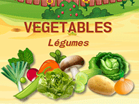 Exercice sonore en ligne pour apprendre le vocabulaire anglais : les légumes
